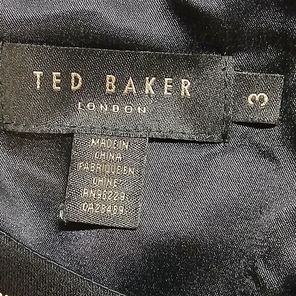 Ted Baker Tammara Black Embroidered Collar Party Cocktail Sheath Dress 3 (8) - Picture 11 of 11